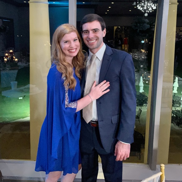 Vince Camuto Blue Flutter Dress - Formal & Fun! - Picture 3 of 4